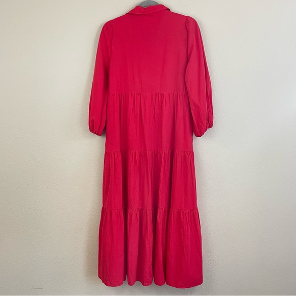 TUCKERNUCK Pomander Place Hibiscus Red Cotton Mabel Maxi Dress Size Small - Picture 6 of 11